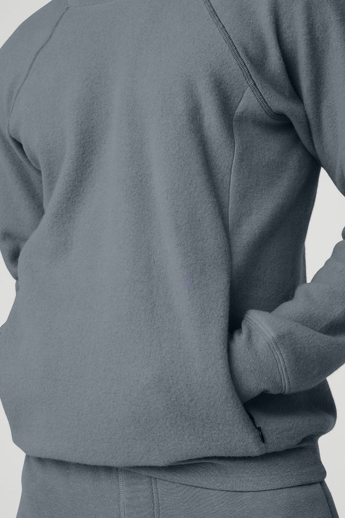 Long Sleeve Alo Yoga Triumph Crew Neck Sweatshirt Hombre Grises | 735042PZS