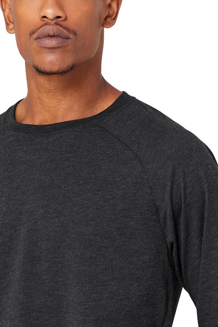 Long Sleeve Alo Yoga Triumph Tee Hombre Negros | 174563YFJ