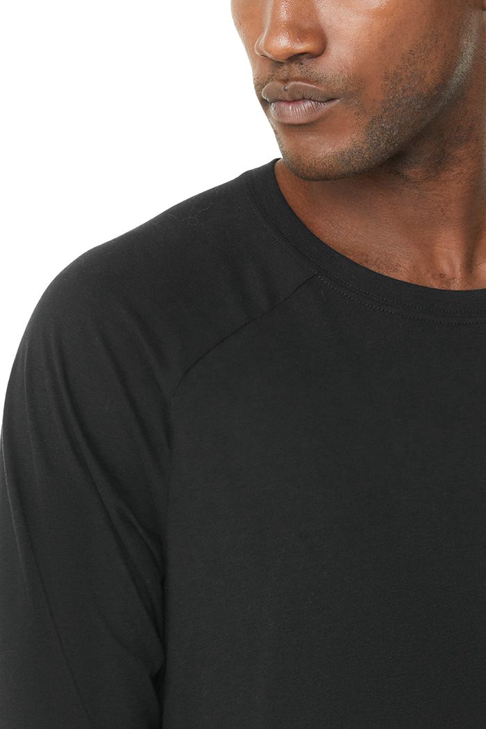 Long Sleeve Alo Yoga Triumph Tee Hombre Negros | 615432TLZ