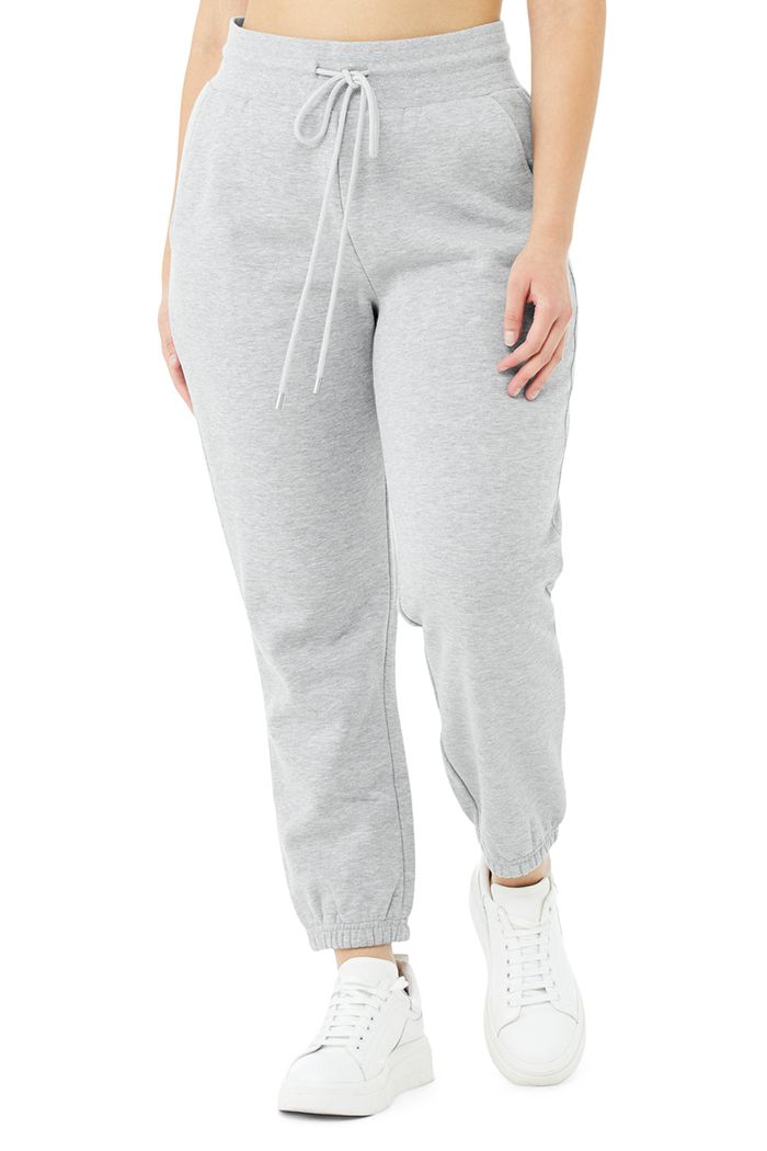 Pantalones Alo Yoga 7/8 Easy Sweat Mujer Grises | 514962WOH