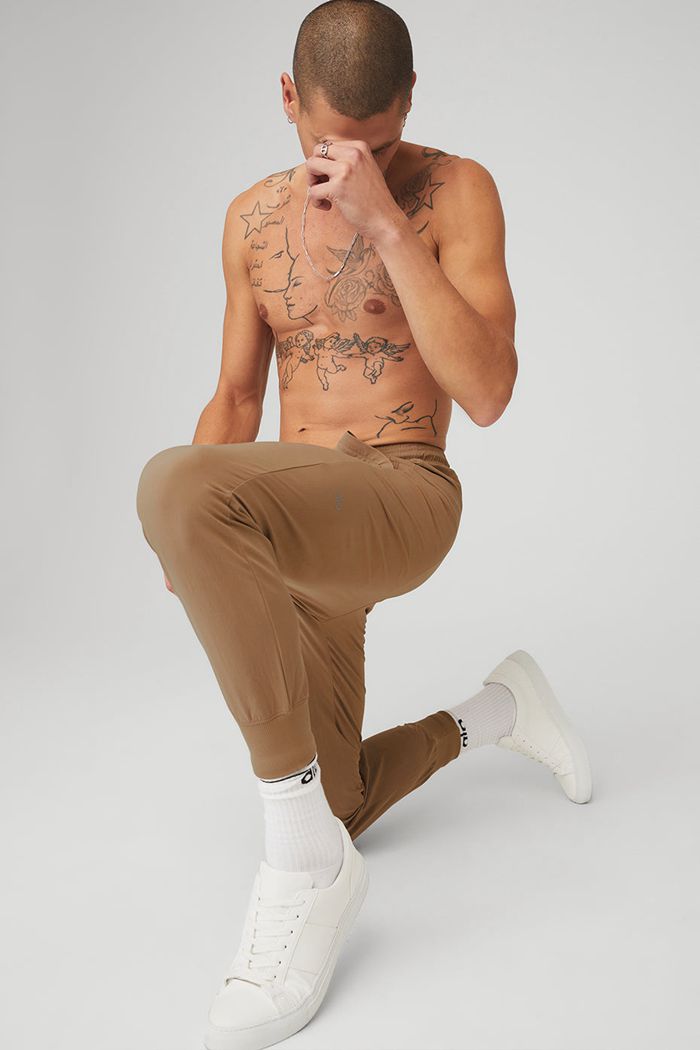 Pantalones Alo Yoga Co-Op 7/8 Hombre Marrom | 514902MOF