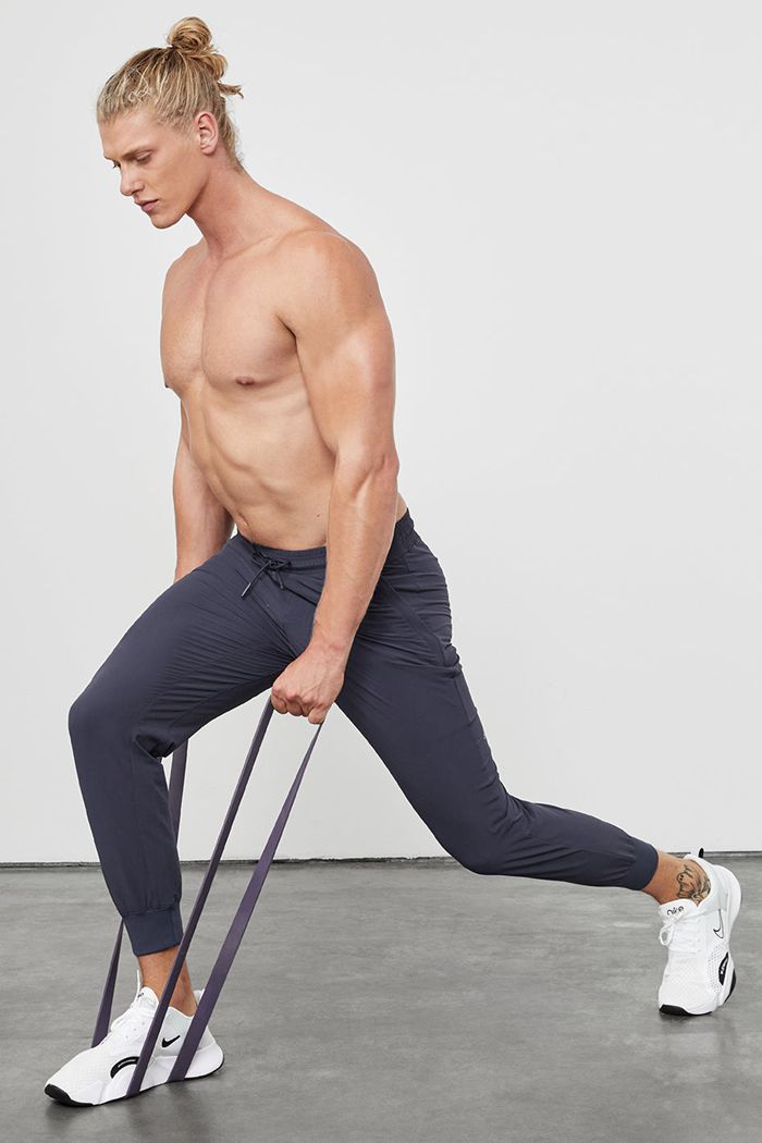 Pantalones Alo Yoga Co-Op 7/8 Hombre Negros | 094726PXT