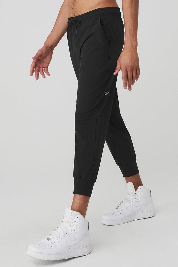 Pantalones Alo Yoga Co-Op 7/8 Hombre Negros | 601972ARZ