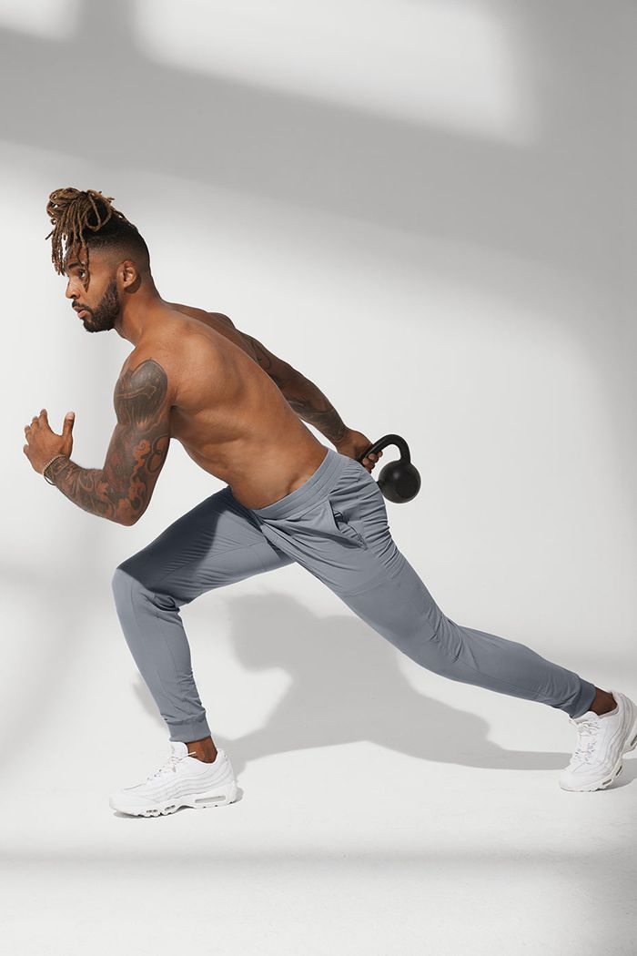 Pantalones Alo Yoga Co-Op Hombre Grises | 679810QXI