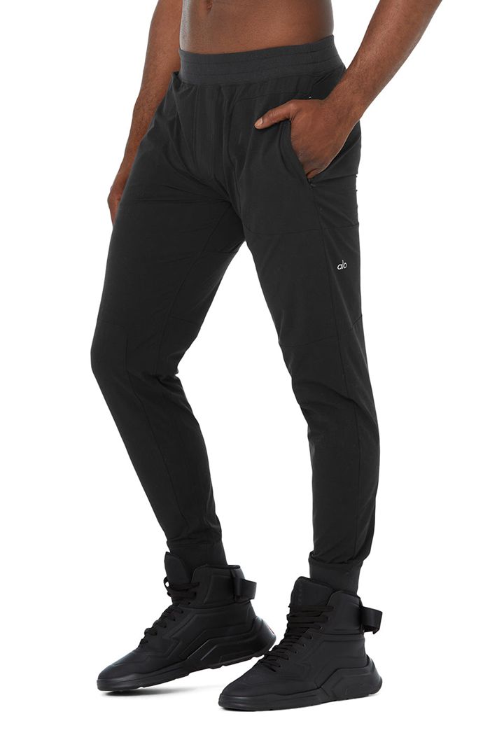Pantalones Alo Yoga Co-Op Hombre Negros | 830216LNU