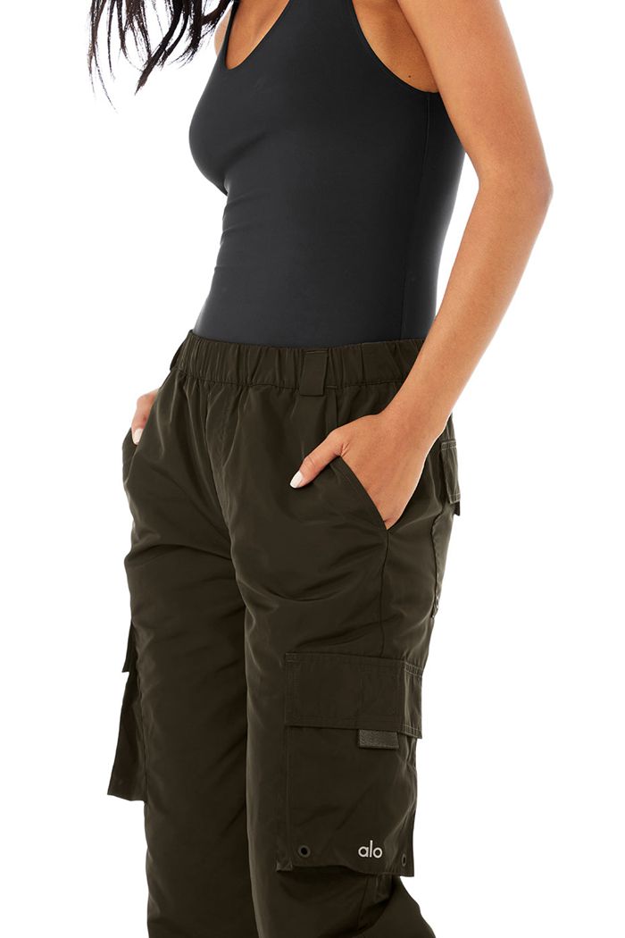 Pantalones Alo Yoga It Girl Mujer Verde Oliva Oscuro | 852976YDE