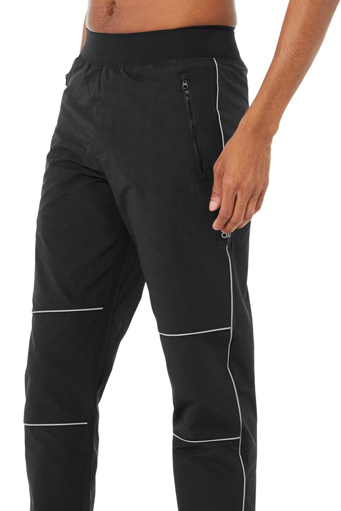 Pantalones Alo Yoga Torrent Pista Sweat Hombre Negros | 854203NJH