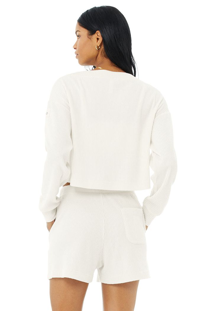 Pullover Alo Yoga Muse V-Neck Mujer Blancos | 789031THF