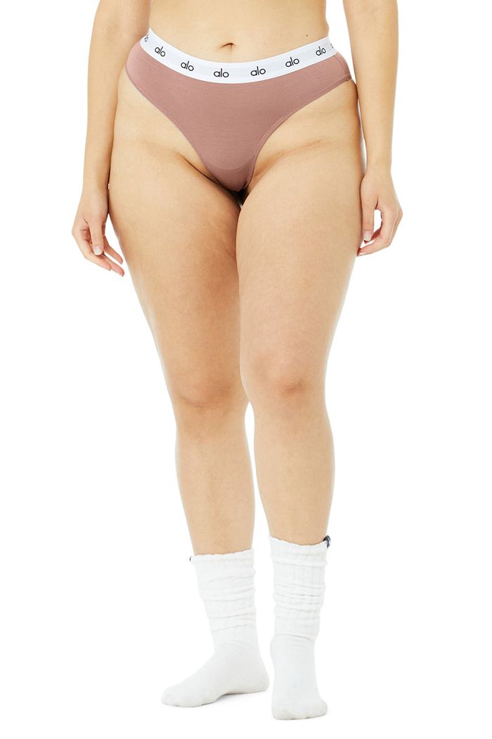 Ropa Interior Alo Yoga Icon Cheeky Mujer Rojos Oscuro | 028941OAR