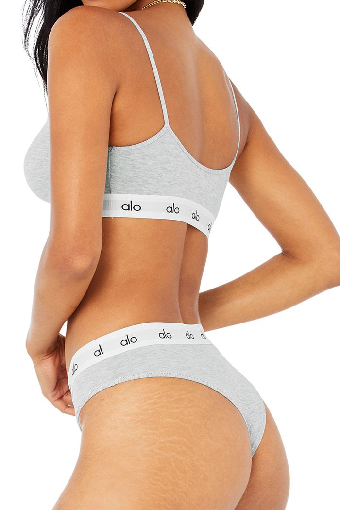 Ropa Interior Alo Yoga Icon Cheeky Mujer Grises | 316250VUC