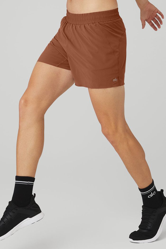 Short Alo Yoga 5\'\' Adapt Correr Hombre Rojos | 094231FKG