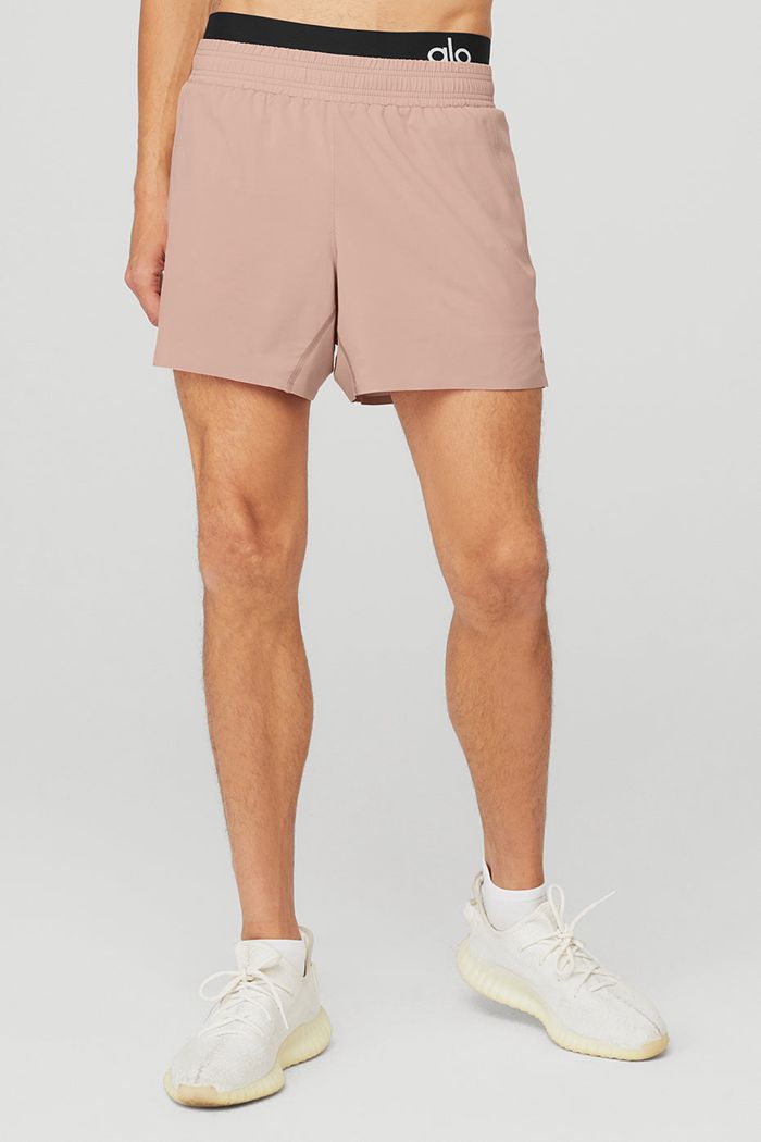 Short Alo Yoga 5\'\' Adapt Correr Hombre Rosas | 398027ZCV