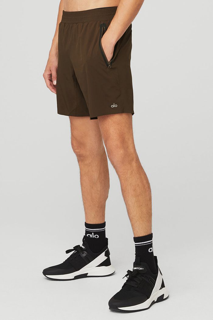 Short Alo Yoga 7'' Advance 2-In-1 Hombre Negros | 807453VUK