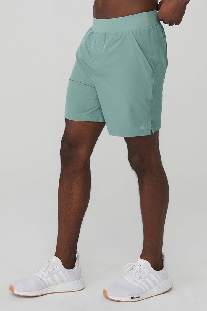 Short Alo Yoga 7'' Repetition Hombre Azules | 506193ZBL
