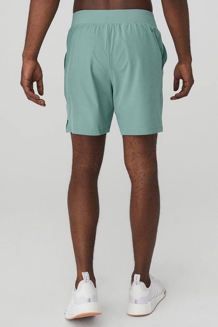Short Alo Yoga 7'' Repetition Hombre Azules | 506193ZBL