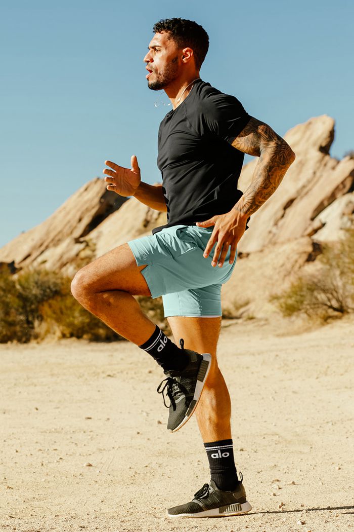 Short Alo Yoga 7'' Repetition Hombre Azules | 506193ZBL