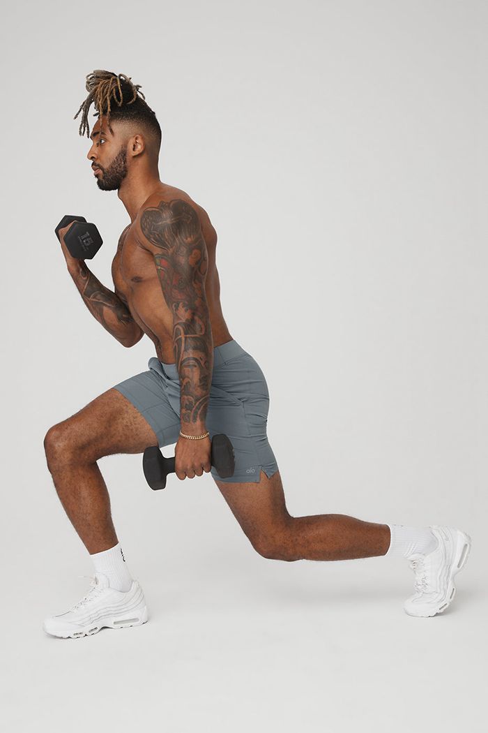 Short Alo Yoga 7'' Repetition Hombre Grises | 614723ZYV