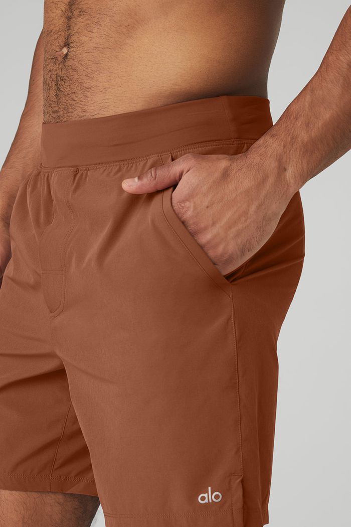 Short Alo Yoga 7'' Repetition Hombre Rojos | 264830QFB