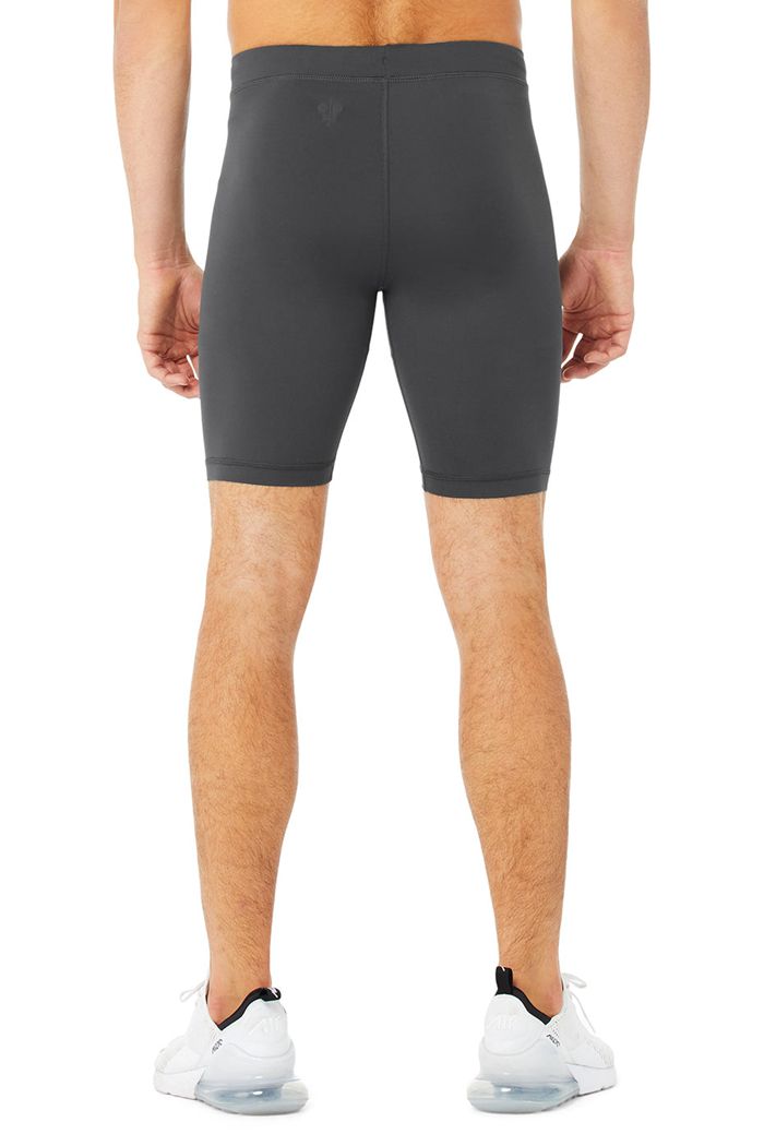Short Alo Yoga 9 Warrior Compression Hombre Grises | 267103TGL