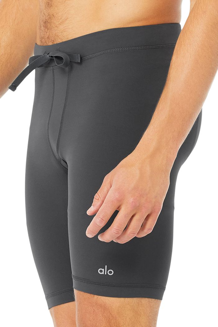 Short Alo Yoga 9 Warrior Compression Hombre Grises | 267103TGL