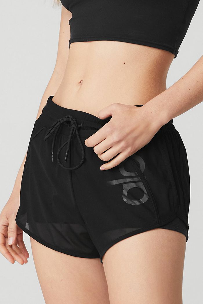 Short Alo Yoga Ambience Mujer Negros | 592706JPE