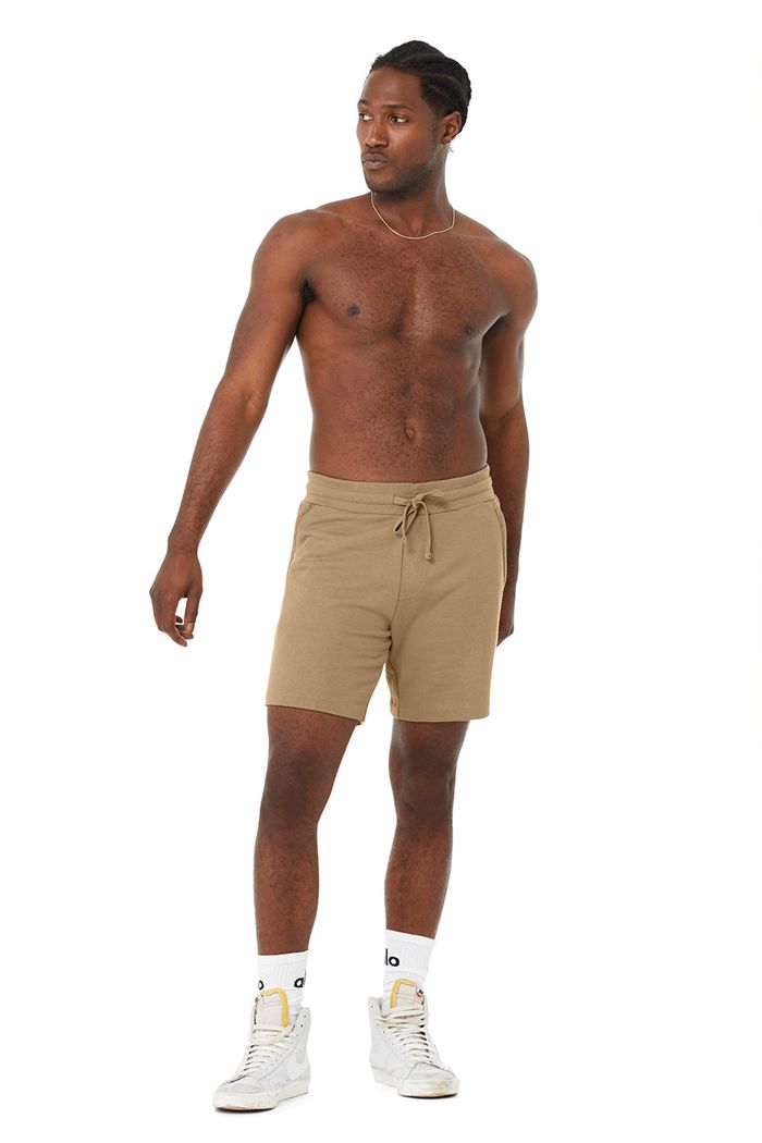 Short Alo Yoga Chill Hombre Marrom | 753620CUO