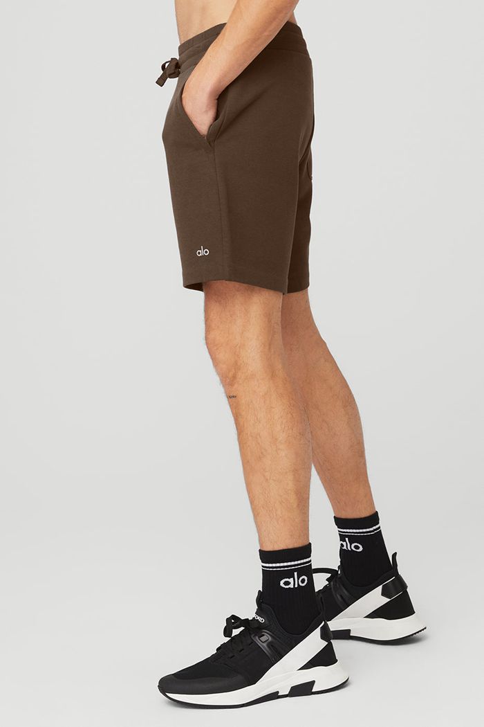 Short Alo Yoga Chill Hombre Negros | 410658UYW