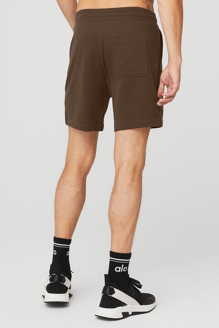 Short Alo Yoga Chill Hombre Negros | 410658UYW