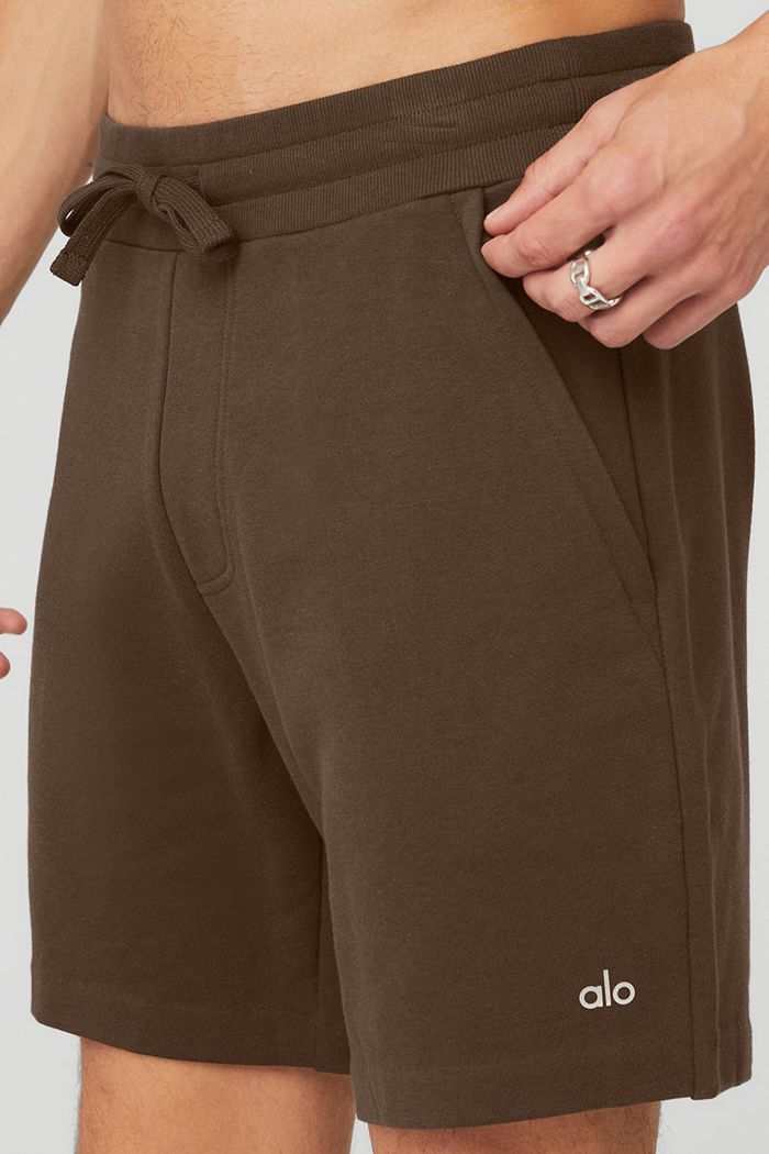 Short Alo Yoga Chill Hombre Negros | 410658UYW