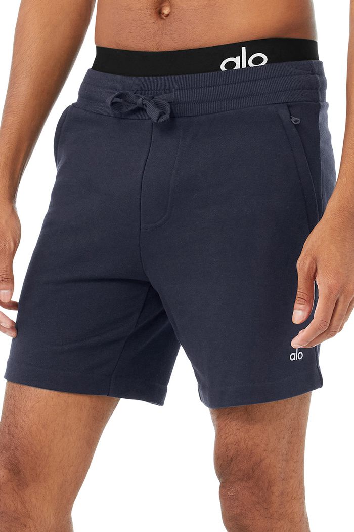 Short Alo Yoga Chill Hombre Negros | 742165VQD