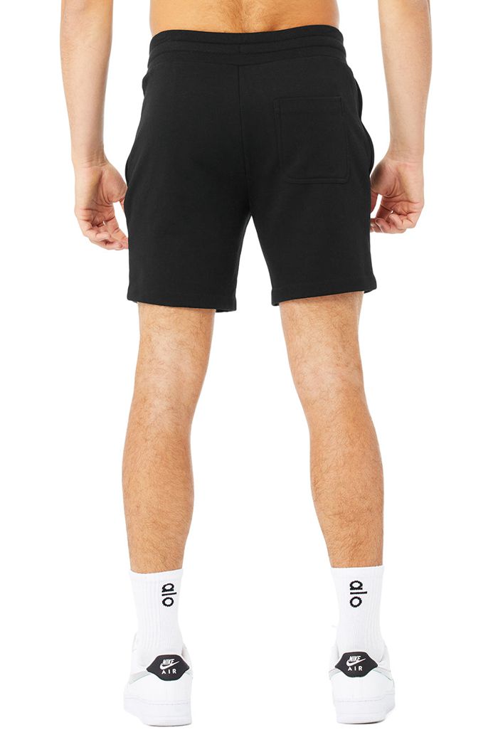 Short Alo Yoga Chill Hombre Negros | 940852OAP
