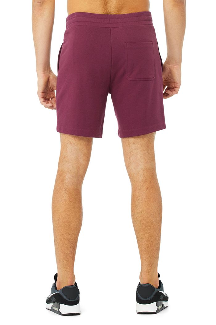 Short Alo Yoga Chill Hombre Rojos | 316582KSF
