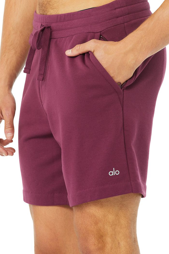 Short Alo Yoga Chill Hombre Rojos | 316582KSF