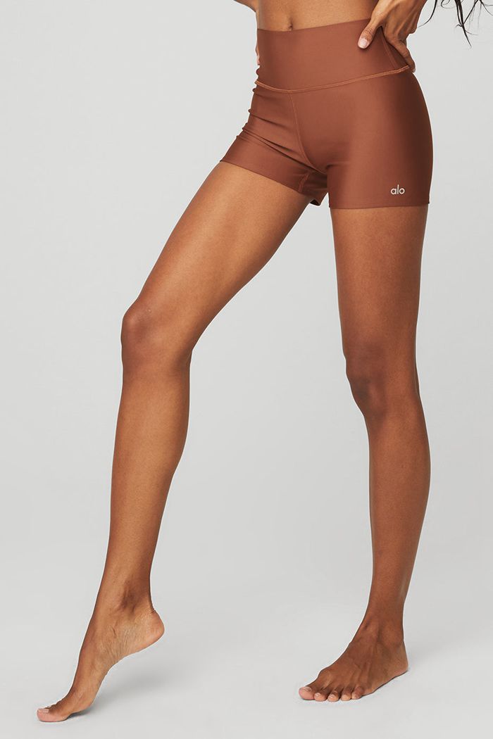 Short Alo Yoga High-Cintura Airlift Mujer Rojos | 012758BOI