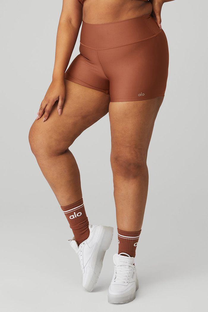 Short Alo Yoga High-Cintura Airlift Mujer Rojos | 012758BOI
