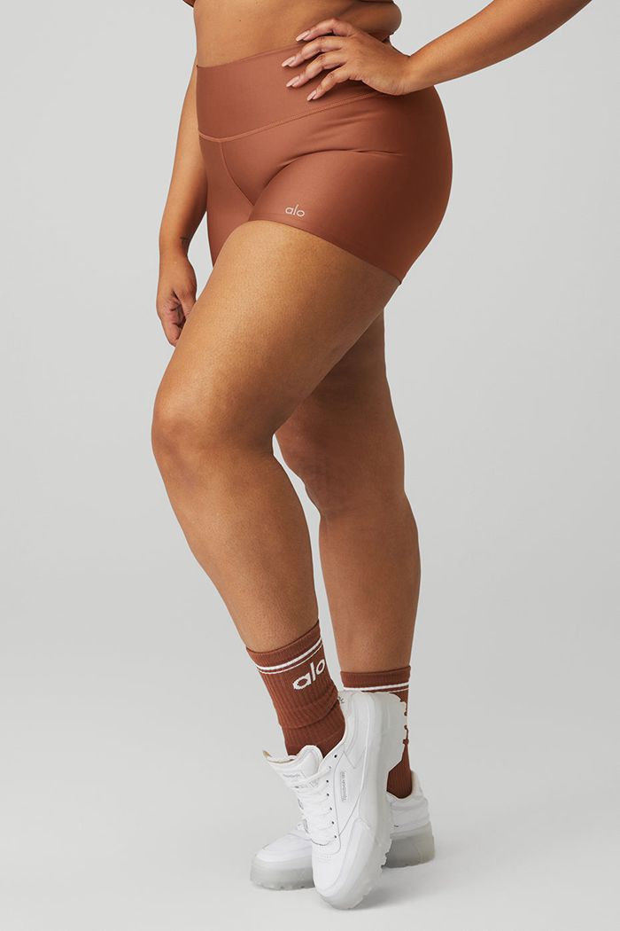 Short Alo Yoga High-Cintura Airlift Mujer Rojos | 012758BOI