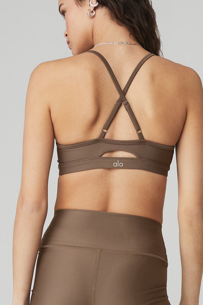 Short Alo Yoga High-Cintura Airlift Mujer Marrom | 918620PBN