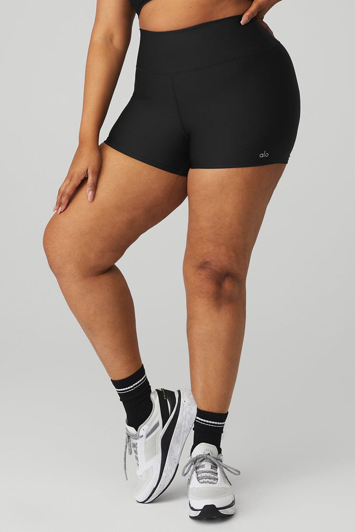 Short Alo Yoga High-Cintura Airlift Mujer Negros | 972618HBO