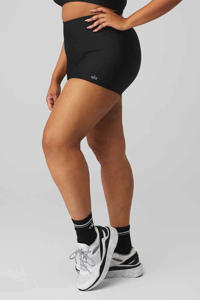 Short Alo Yoga High-Cintura Airlift Mujer Negros | 972618HBO