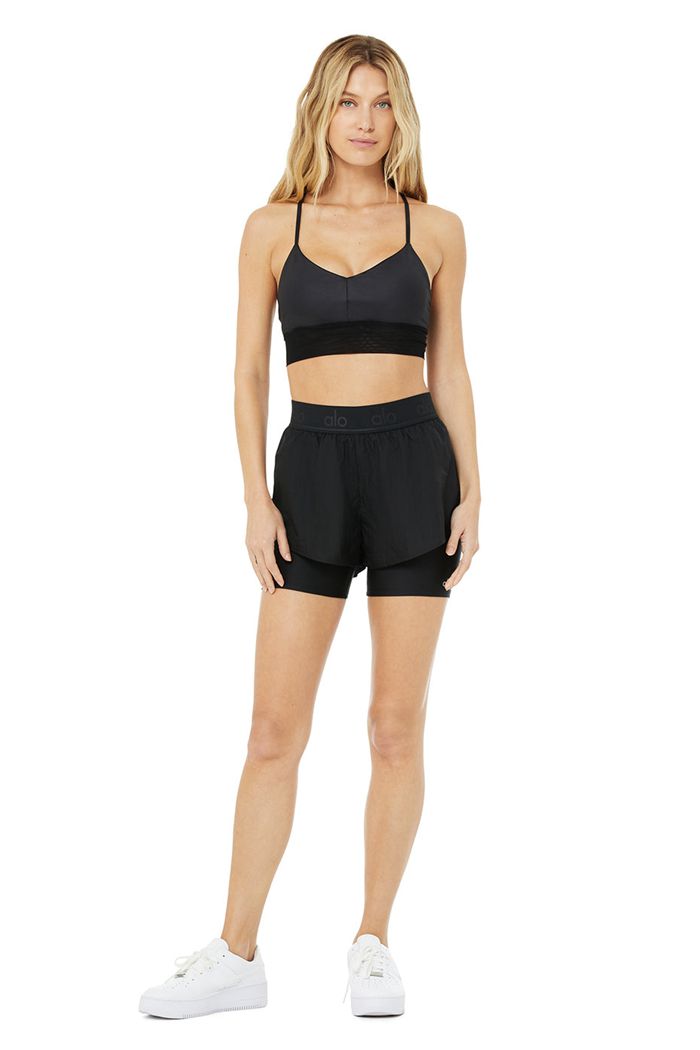 Short Alo Yoga High-Cintura Catch The Light Mujer Negros | 298635VTC