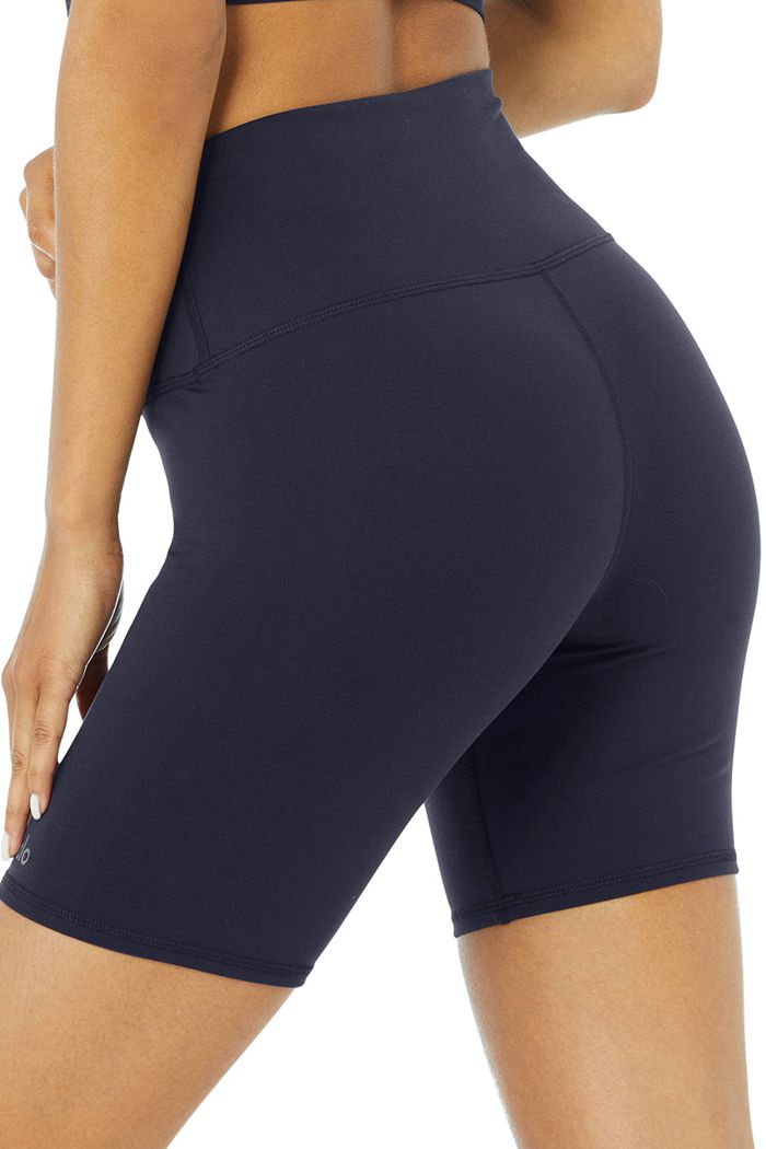 Short Alo Yoga High-Cintura Ciclismo Mujer Negros | 270365AYP