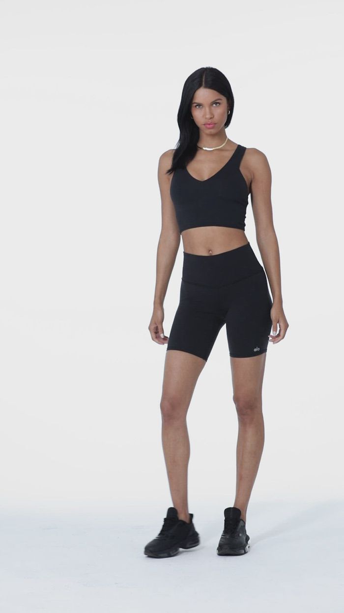 Short Alo Yoga High-Cintura Ciclismo Mujer Negros | 270365AYP