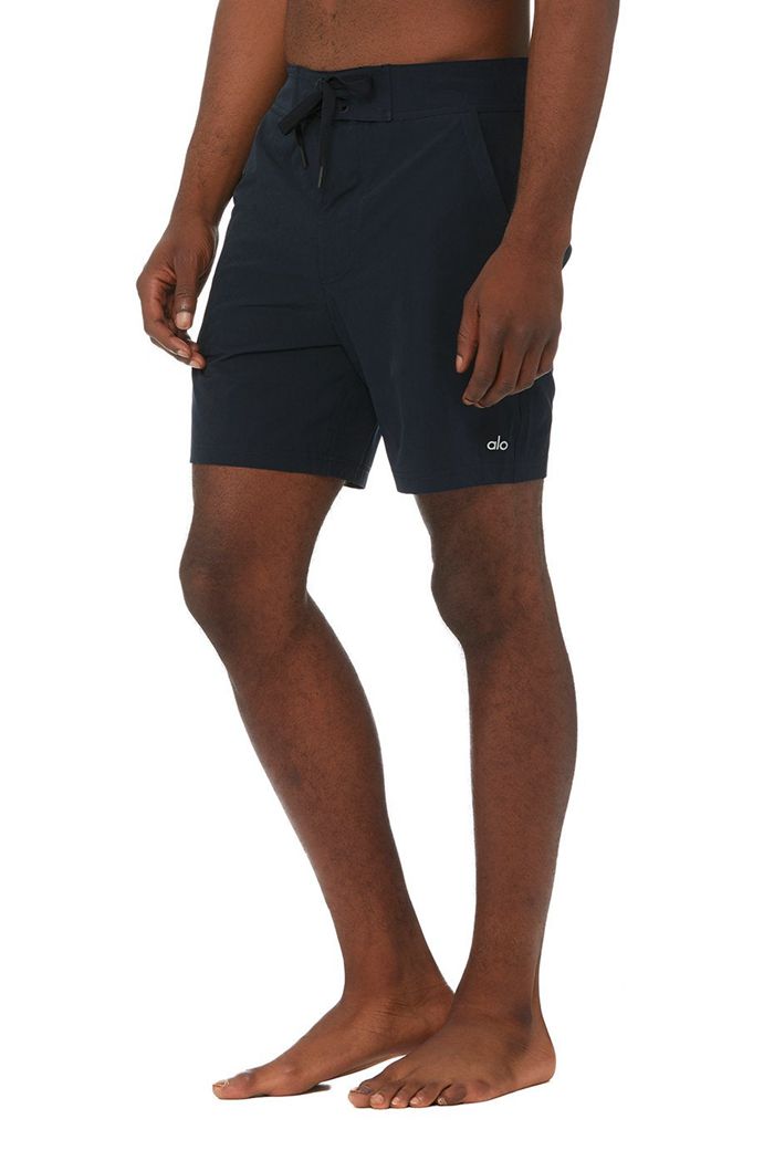 Short Alo Yoga Plow Board Hombre Azul Marino | 465013INY