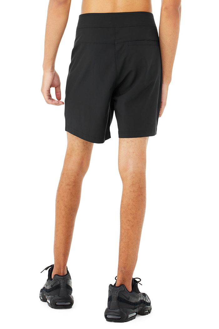 Short Alo Yoga Plow Board Hombre Negros | 601248FDQ