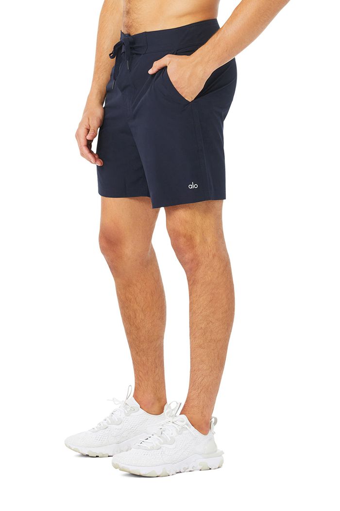 Short Alo Yoga Plow Board Hombre Negros | 874106FHE