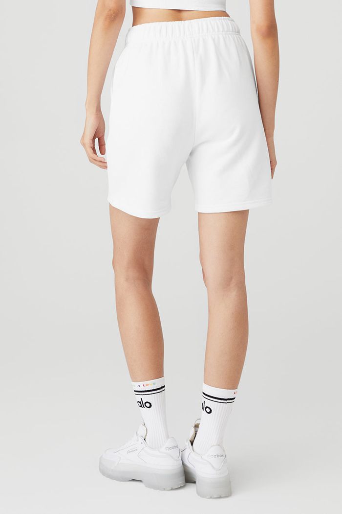 Short Alo Yoga Pride Accolade Sweat Mujer Blancos | 978065VWL