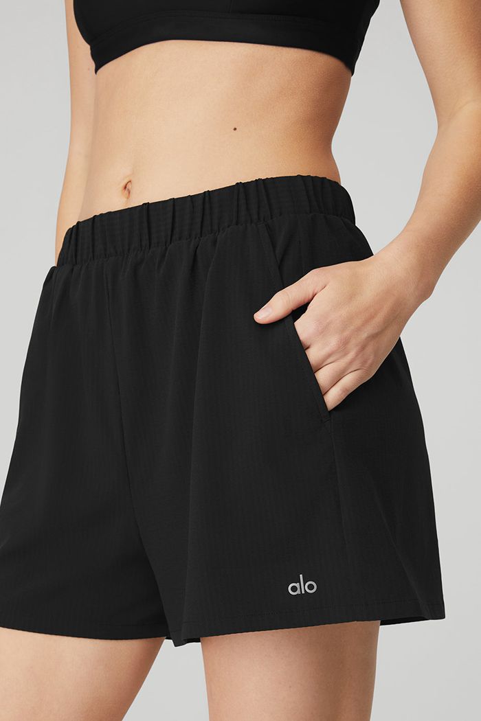 Short Alo Yoga Ready Set Mujer Negros | 235078RAF