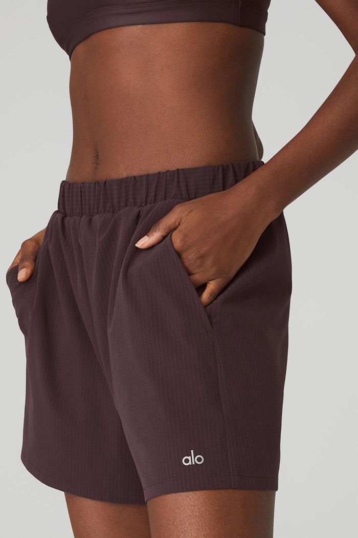 Short Alo Yoga Ready Set Mujer Negros | 453279SRO