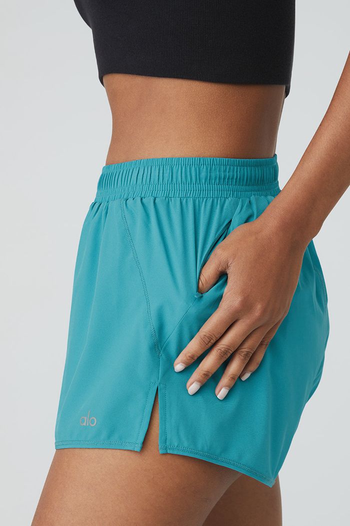 Short Alo Yoga Stride Mujer Azules | 657490QYN