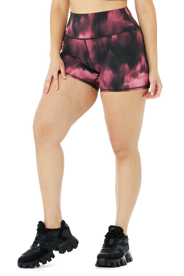 Short Alo Yoga Vapor High-Cintura Aurora Mujer Morados | 435920WBK